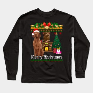 Ugly Christmas Sweater VIZSLA Long Sleeve T-Shirt